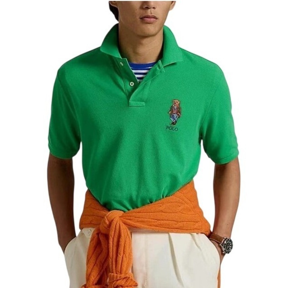 Polo‎ Ralph Lauren Mens 3XLB Green Short Sleeve Bear Polo Shirt NWT